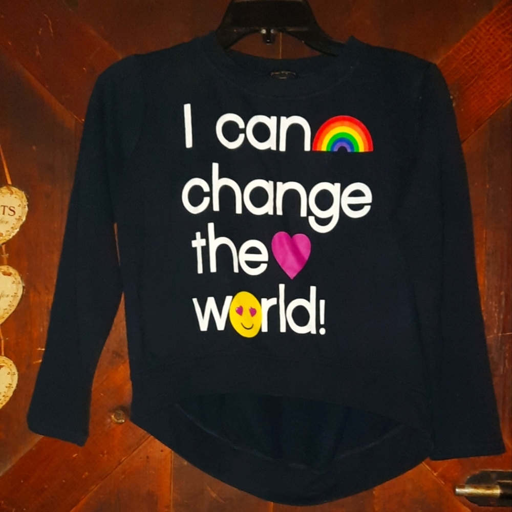 🍀3/15 Girls Rainbow Black Sweater🌈